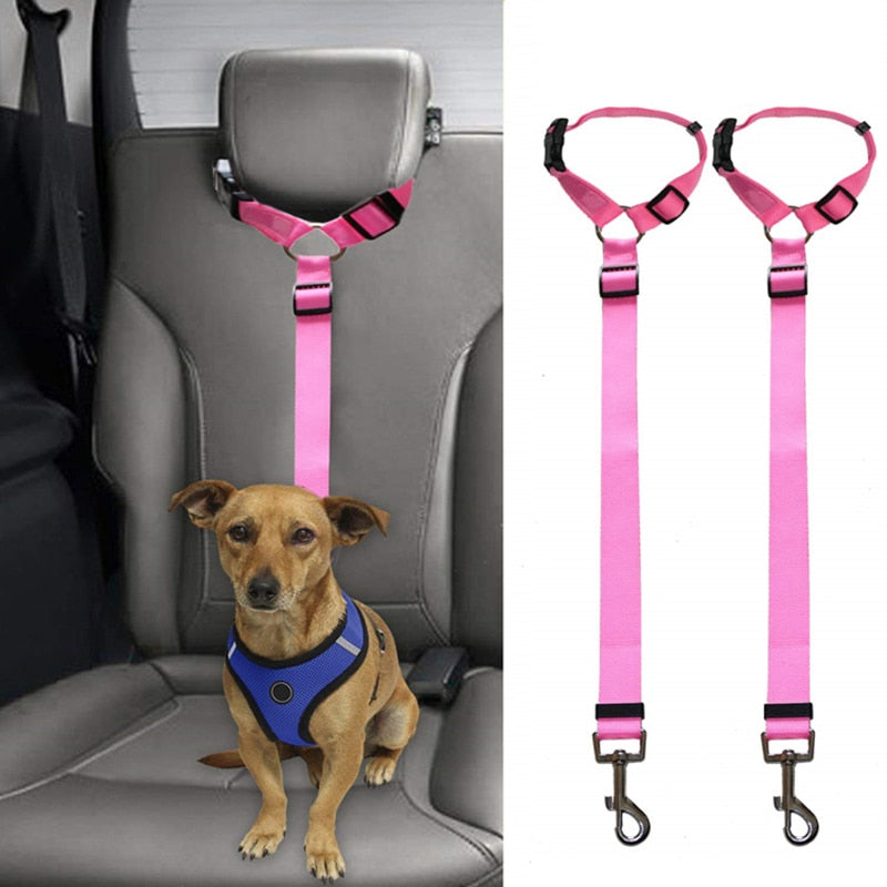 car seat belt safety adjustable harness leash, travel clip strap for dog & cat5