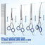 6 in 1 professional stainless steel sharp safety round tip dog scissors heavy duty ergonomic puppy pet grooming scissor