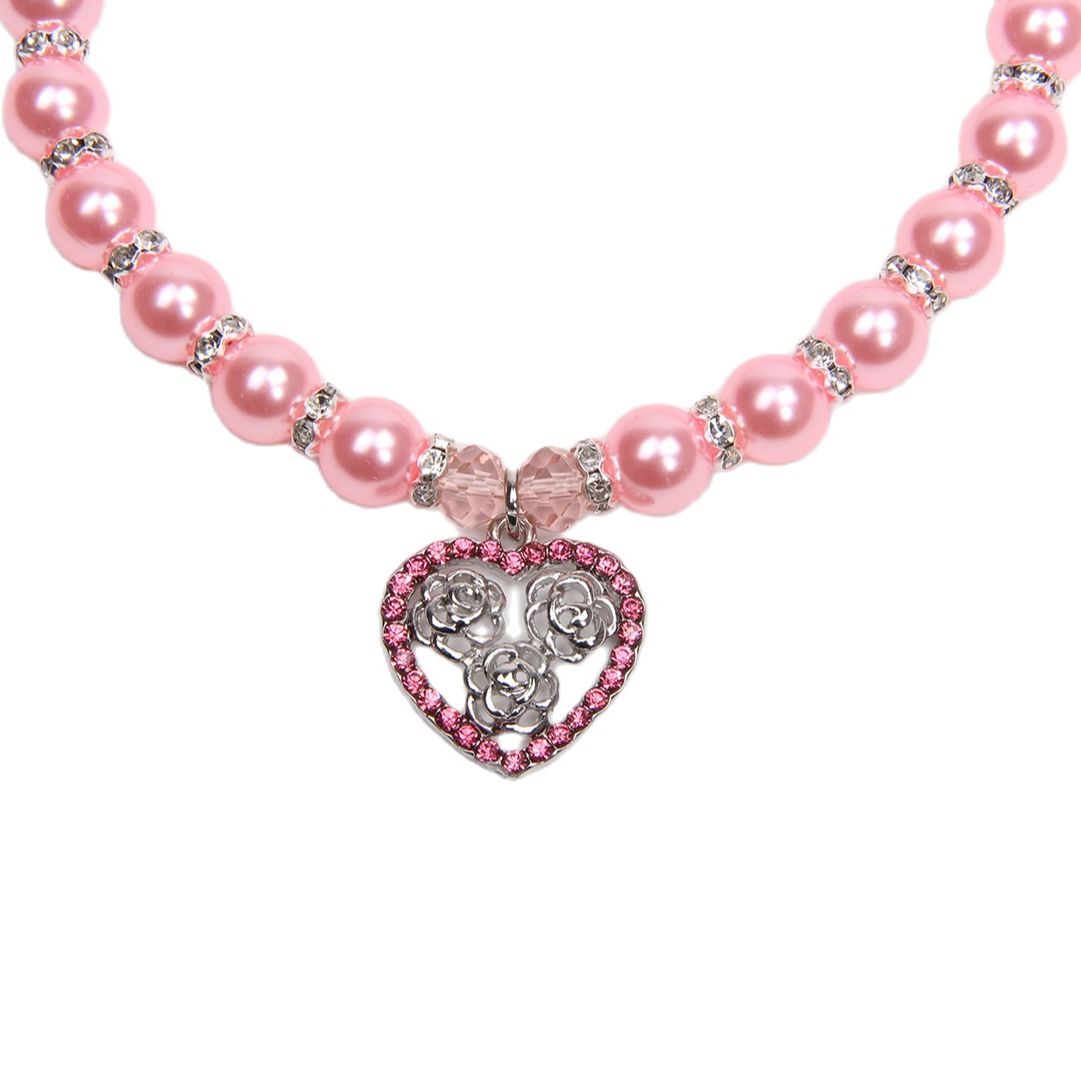 beads necklace with rhinestones jewelry for cats